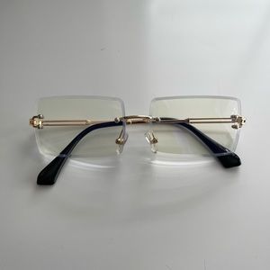 Clear Rimless Sunglasses